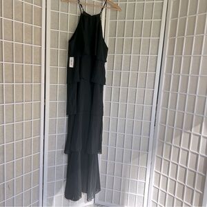 NWT HYFVE Layers of fabulous maxi dress small black halter dress